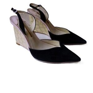 Sophia Webster wedge slingback suede shoes 38